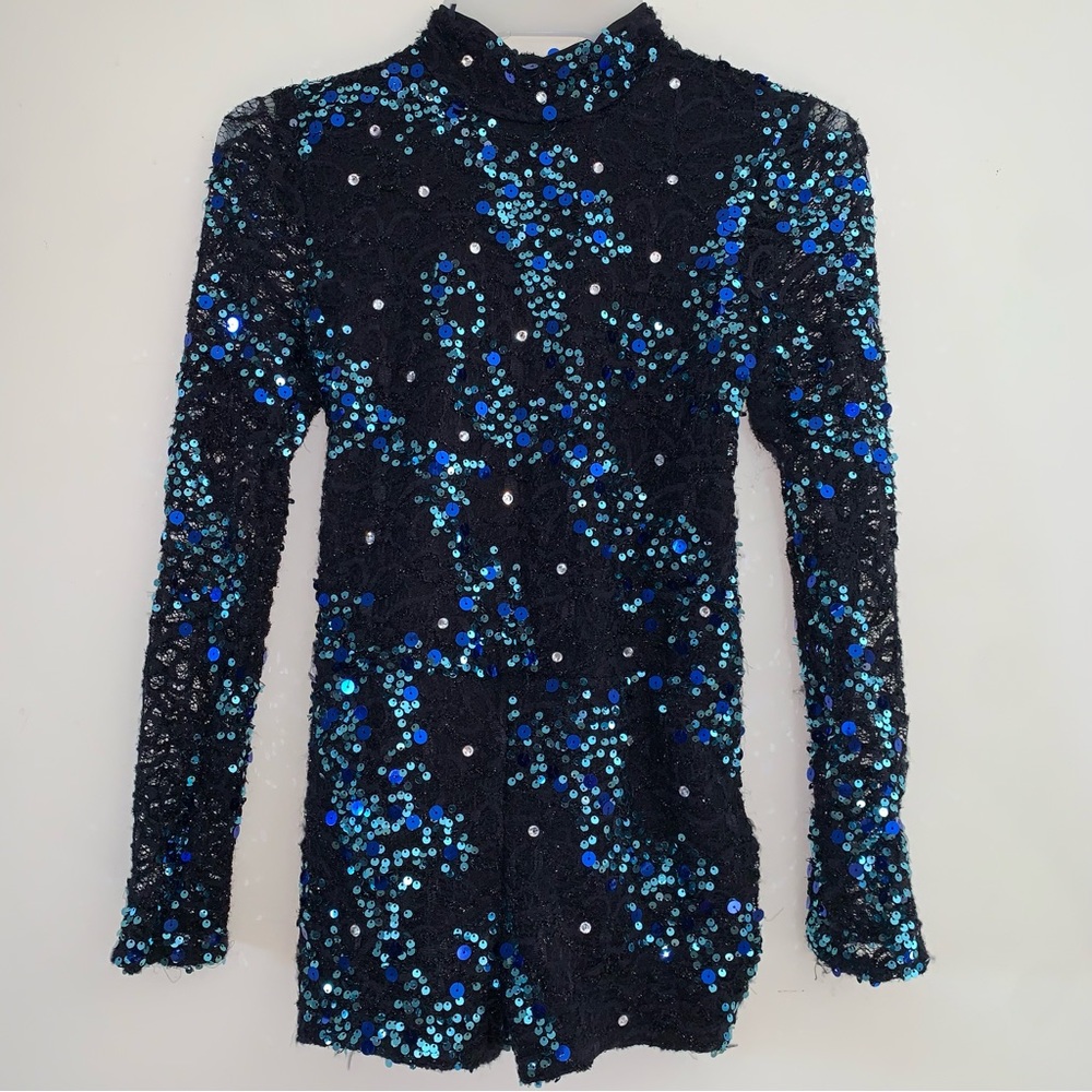 Vintage sparkly 70s playsuit